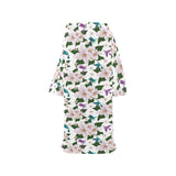 Hummingbird Pattern Print Design 01 Blanket Robe with Sleeves