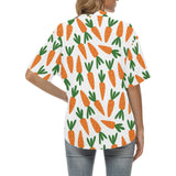 Carrot Pattern Print Design 05 Women's All Over Print Hawaiian Shirt