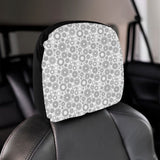 Gear Pattern Print Design 03 Car Headrest Cover