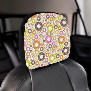 Colorful Donut Pattern Car Headrest Cover