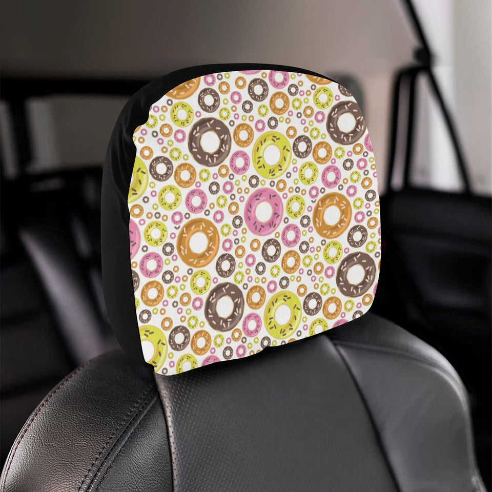 Colorful Donut Pattern Car Headrest Cover