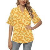 Potato Chips Pattern Print Design 04 Women's All Over Print Hawaiian Shirt