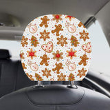 Christmas Cookie Pattern Car Headrest Cover