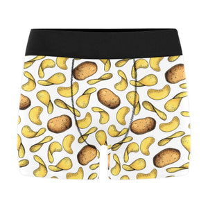 Potato Chips Pattern Print Design 01 Men's All Over Print Boxer Briefs Men's Underwear