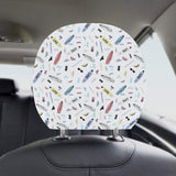 Surfboard Pattern Print Design 01 Car Headrest Cover