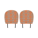 Rhino Pattern Theme Car Headrest Cover