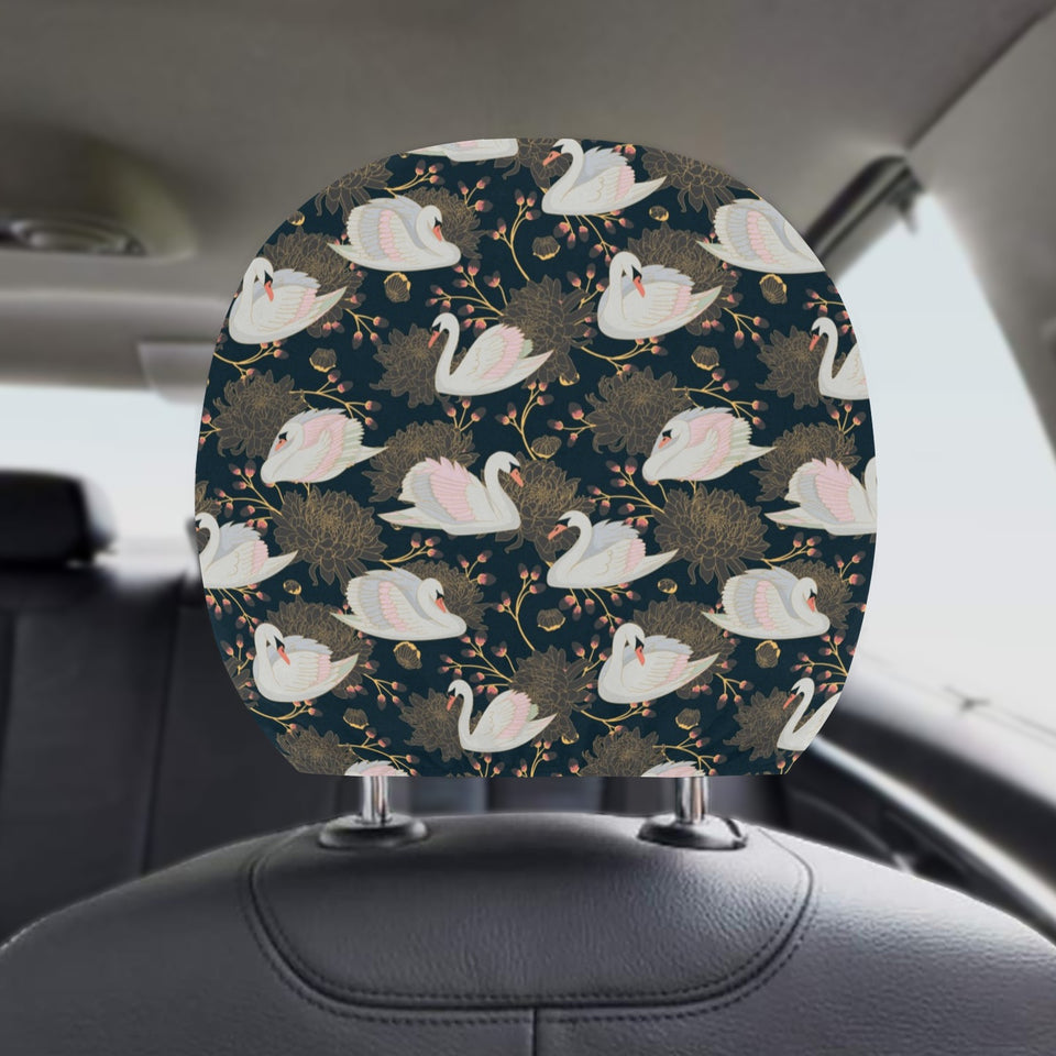 Swan Pattern Car Headrest Cover