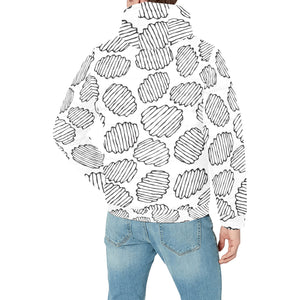 Potato Chips Pattern Print Design 03 Men's Padded Hooded Jacket(ModelH42)