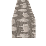 Hippopotamus Pattern Print Design 04 Table Runner