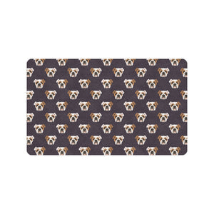 English Bulldog Pattern Print Design 03 Doormat