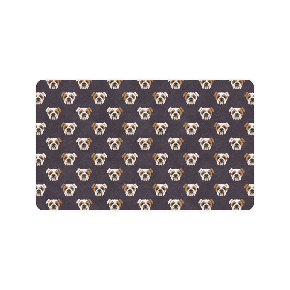 English Bulldog Pattern Print Design 03 Doormat