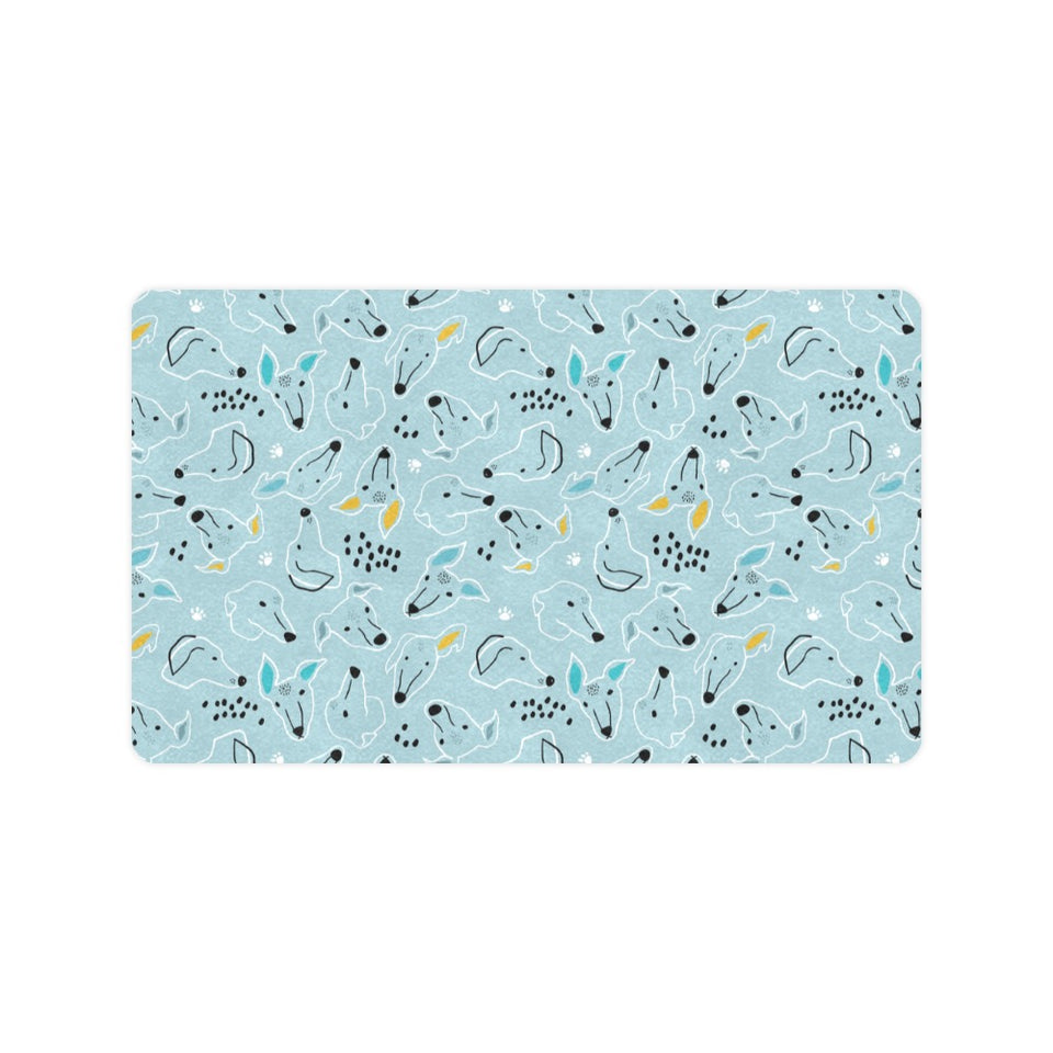 Greyhound Pattern Print Design 03 Doormat