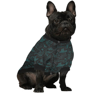 Stingray Pattern Print Design 02 All Over Print Pet Dog Round Neck Fuzzy Shirt