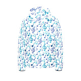 Music Notes Pattern Print Design 03 Kids' Boys' Girls' Padded Hooded Jacket