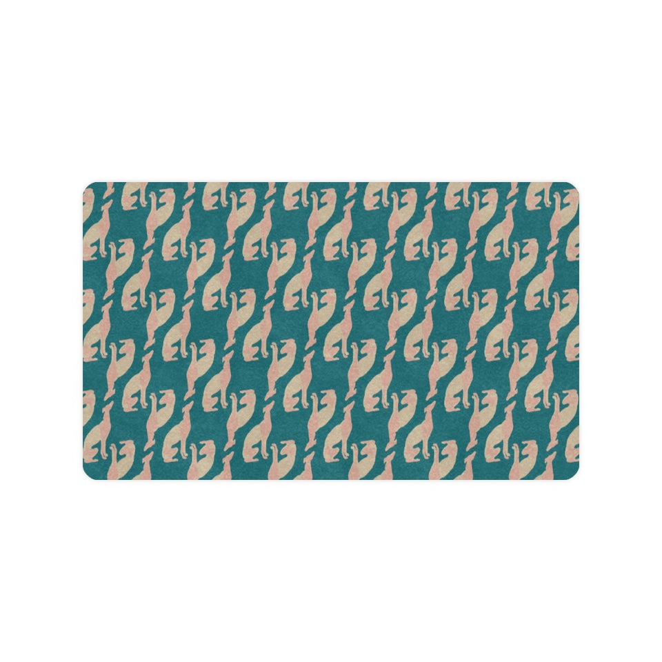 Greyhound Pattern Print Design 05 Doormat