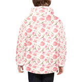 Tea pots Pattern Print Design 04 Kids' Boys' Girls' Padded Hooded Jacket