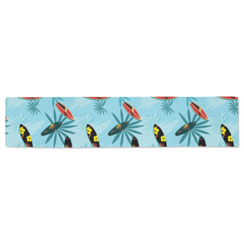 Surfboard Pattern Print Design 03 Table Runner