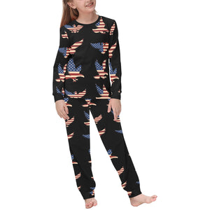 Eagle Pattern Print Design 04 Kids' Boys' Girls' All Over Print Pajama Set