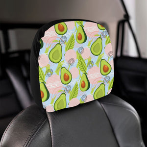 Avocado Pattern Theme Car Headrest Cover