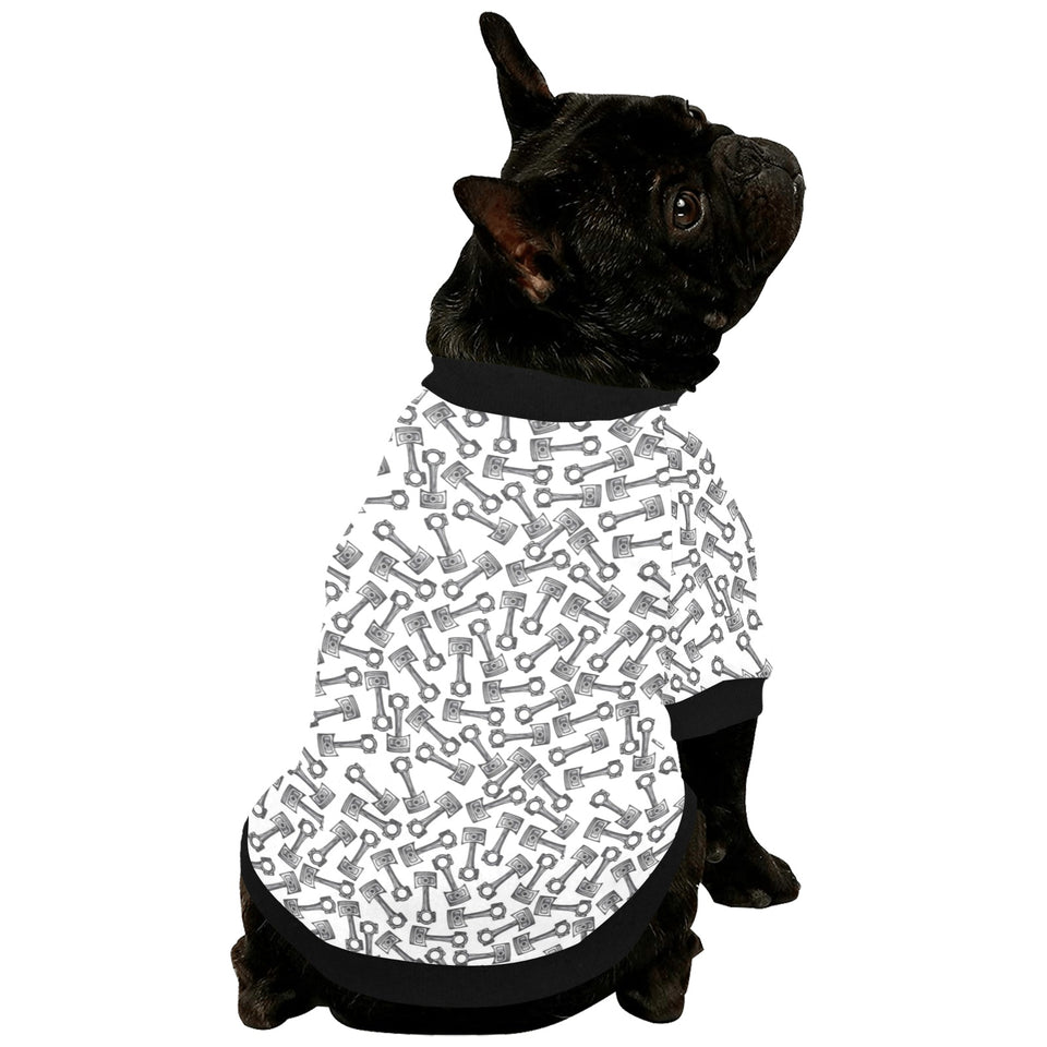 Engine Piston Pattern Print Design 01 All Over Print Pet Dog Round Neck Fuzzy Shirt