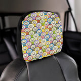 Colorful Daruma Pattern Car Headrest Cover