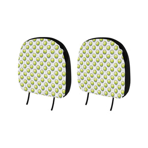 Tennis Pattern Print Design 05 Car Headrest Cover