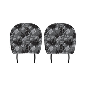 Dice Pattern Print Design 05 Car Headrest Cover