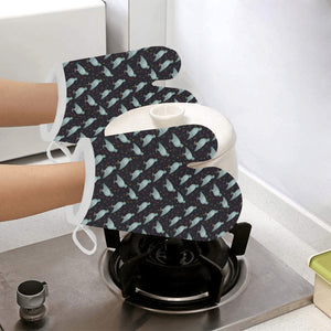 Pigeon Pattern Print Design 01 Heat Resistant Oven Mitts