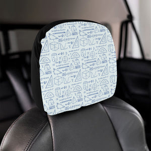 Math Pattern Print Design 03 Car Headrest Cover