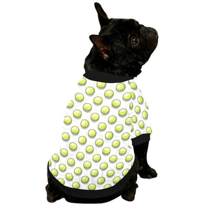 Tennis Pattern Print Design 05 All Over Print Pet Dog Round Neck Fuzzy Shirt