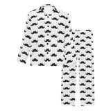 Mustache Beard Pattern Print Design 05 Men's Long Pajama Set