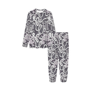 Snake Gray Pattern Kids' Boys' Girls' All Over Print Pajama Set