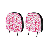 Lips Pattern Print Design 05 Car Headrest Cover