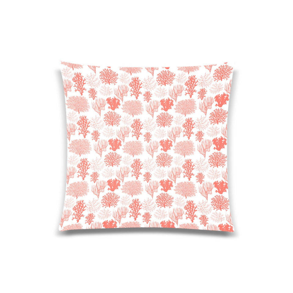 Coral Reef Pattern Print Design 05 Throw Pillow Cover 20"x20"