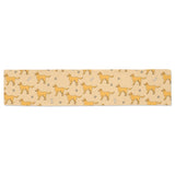 Golden Retriever Pattern Print Design 04 Table Runner