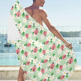 Ladybug Pattern Print Design 05 Beach Towel