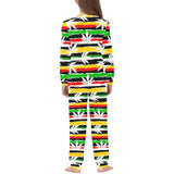 Canabis Marijuana Weed Pattern Print Design 01 Kids' Boys' Girls' All Over Print Pajama Set