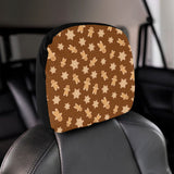 Christmas Gingerbread Cookie Pattern Car Headrest Cover