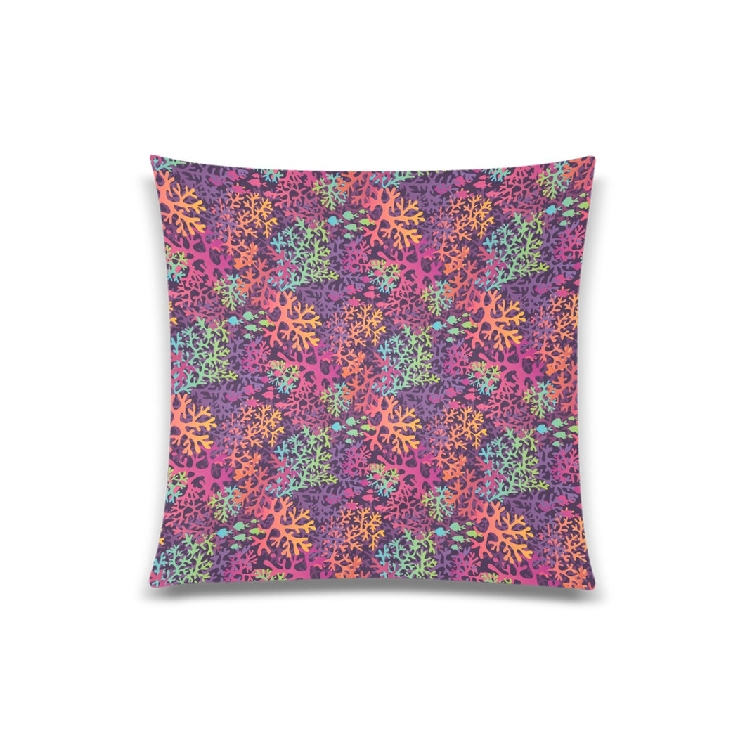 Coral Reef Pattern Print Design 03 Throw Pillow Cover 20