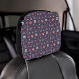 Dog Paws Pattern Print Design 04 Car Headrest Cover