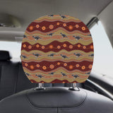 Kangaroo Aboriginal Pattern Car Headrest Cover