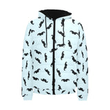 Mustache Beard Pattern Print Design 03 Men's Padded Hooded Jacket(ModelH42)