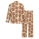 Pretzels Pattern Print Design 02 Men's Long Pajama Set