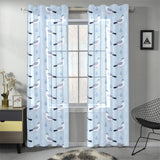 Pigeon Pattern Print Design 03 Gauze Curtain