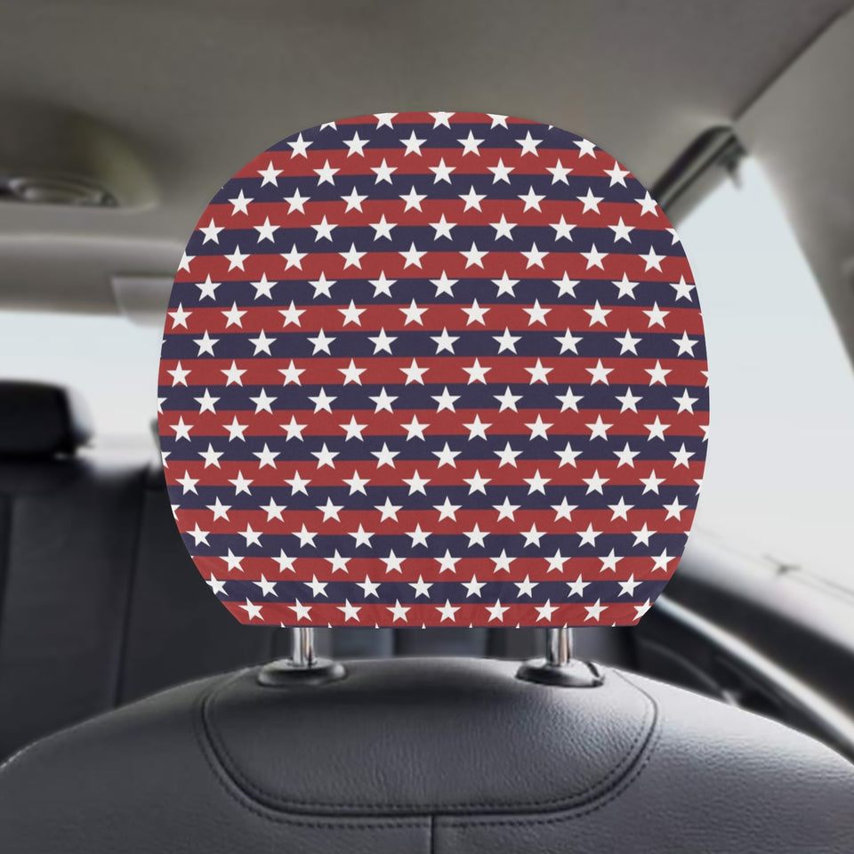 USA Star Pattern Background Car Headrest Cover