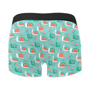 Snail Pattern Print Design 01 Men's All Over Print Boxer Briefs Men's Underwear