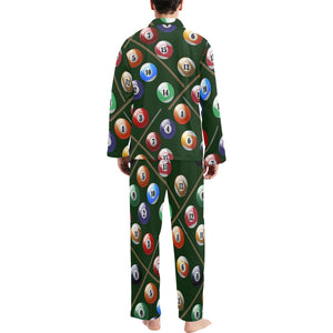 Billiard Ball Pattern Print Design 03 Men's Long Pajama Set