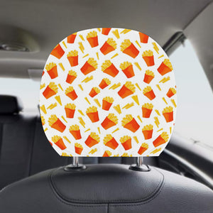 French Fries Pattern Car Headrest Cover