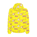 Guinea Pig Pattern Print Design 04 Men's Padded Hooded Jacket(ModelH42)