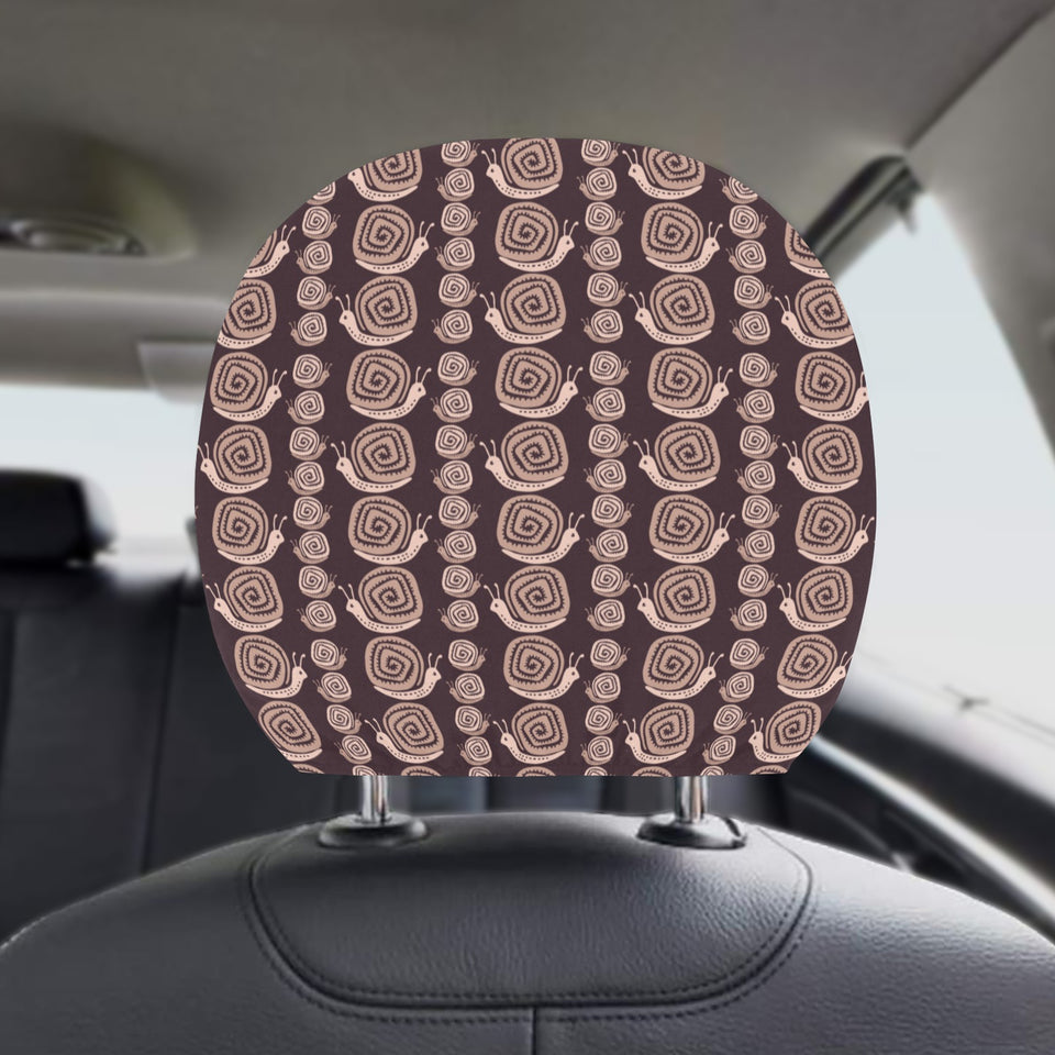 Snail Pattern Print Design 03 Car Headrest Cover